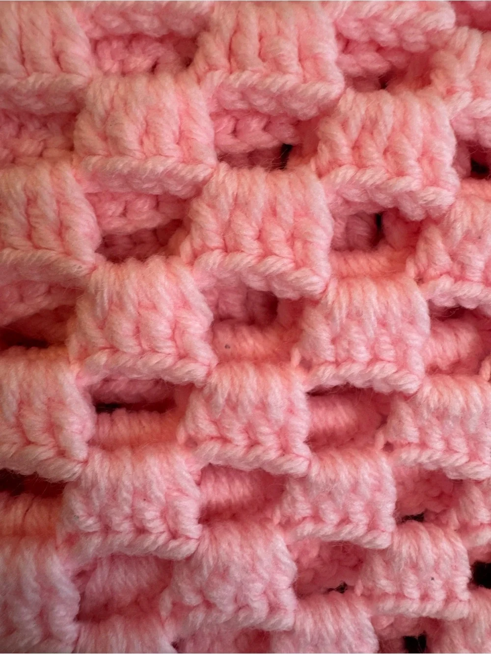 American Vintage Pink and Purple Knit Bed Throw